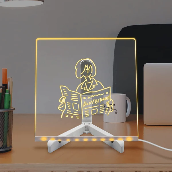 3D Acrylic Writing Board with Pen & Lig