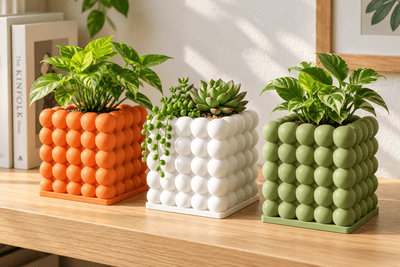 Bubble Cube Planter β Plant Pot | Pack of 3 (prepaid)