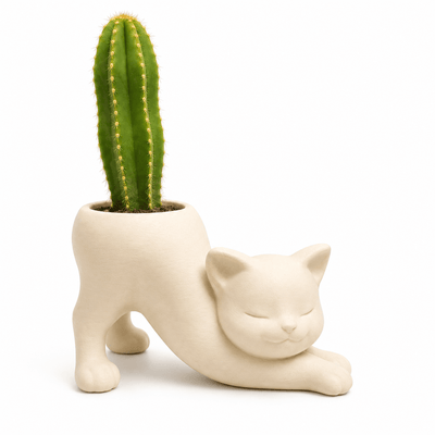 Stretching Cat Planter (PREPAID ONLY)