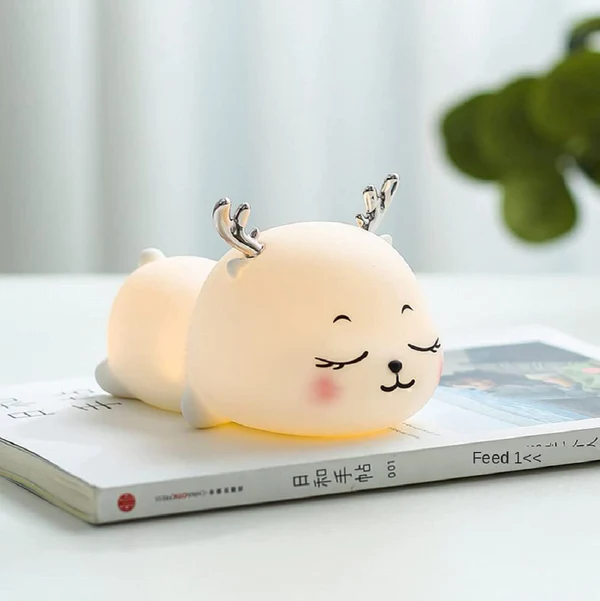 Silicone Sleeping Deer Lamp