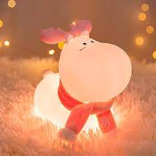 Reindeer Color Changing Rechargable Silicone Night Lamp