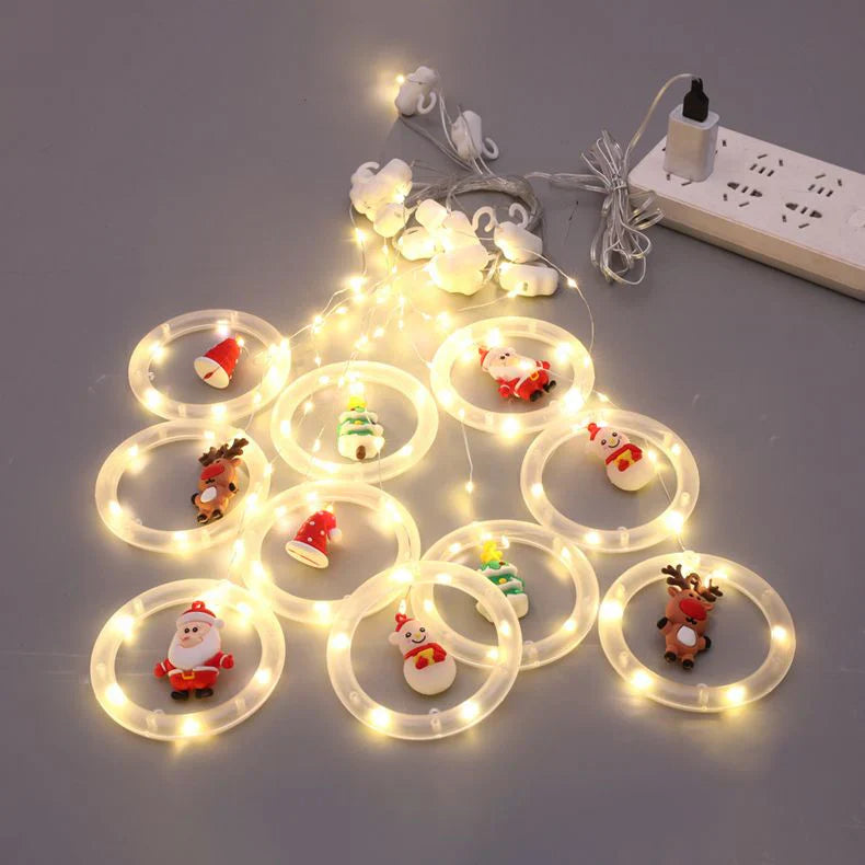 Christmas Ring Decorative Light ( 10 rings lights with toys)