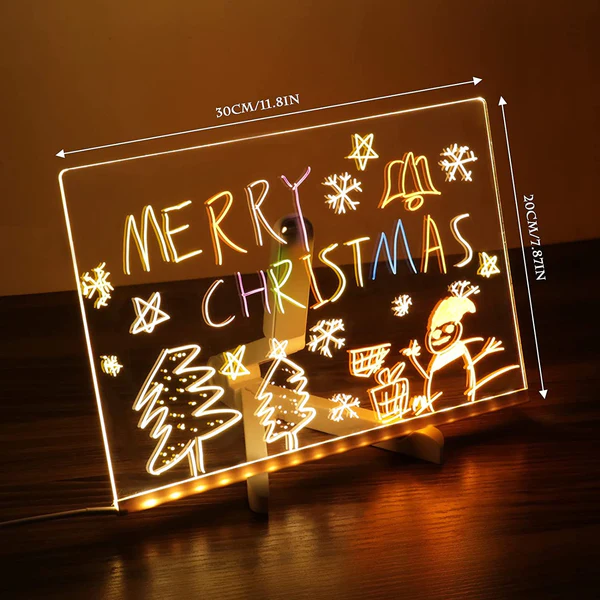 3D Acrylic Writing Board with Pen & Lig