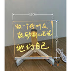 3D Acrylic Writing Board with Pen & Lig