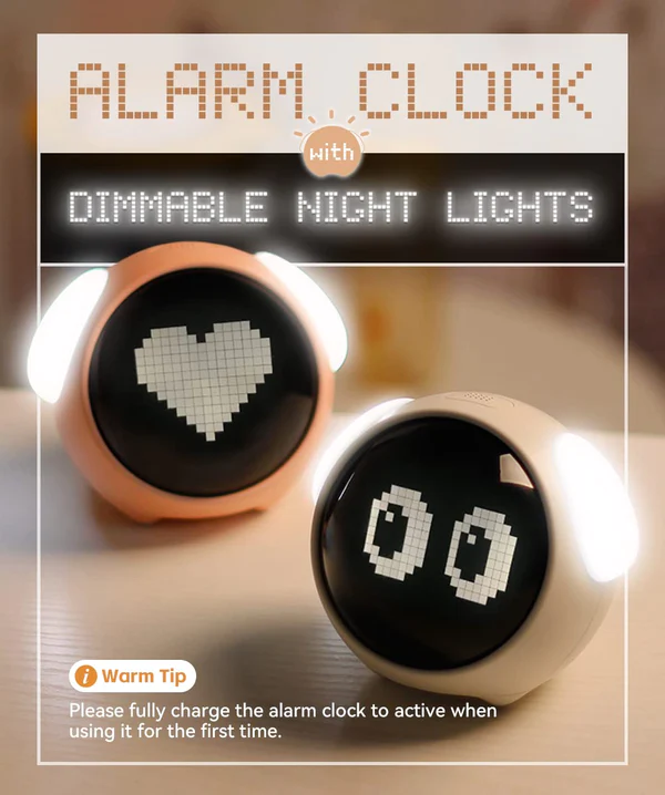 Emoji Alarm Clock Night Light Lamp