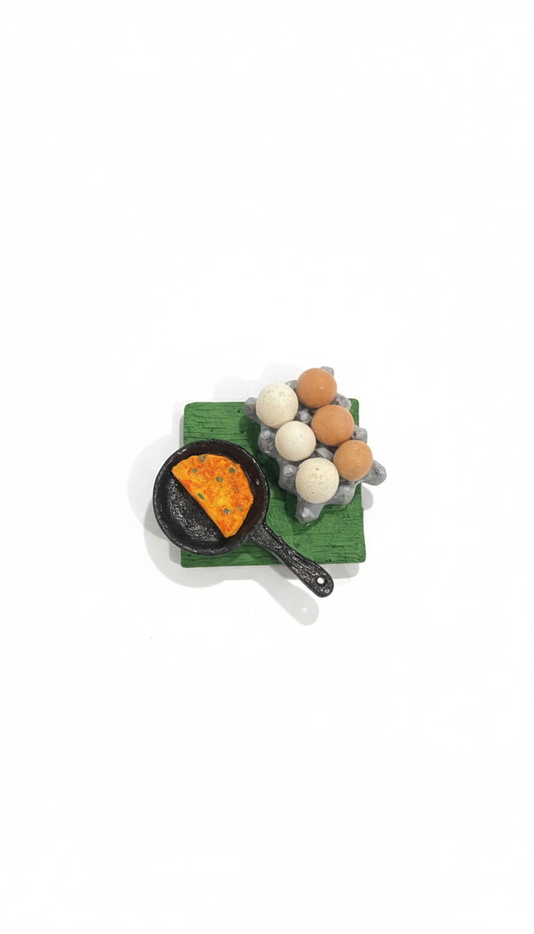 EGG OMLETE FRIDGE MAGNET