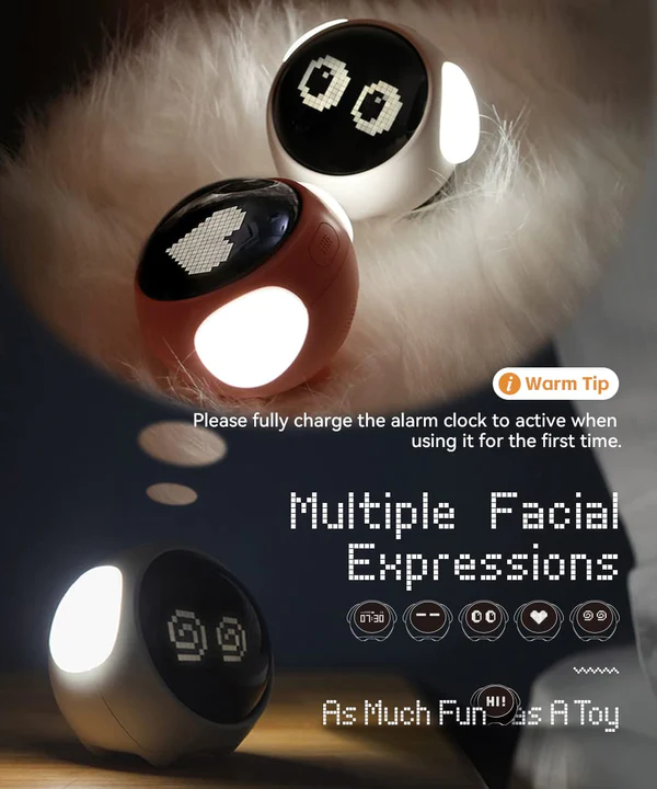 Emoji Alarm Clock Night Light Lamp