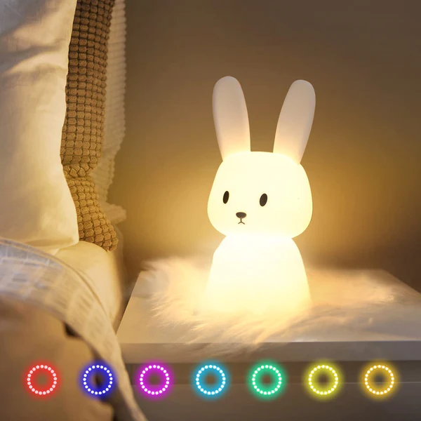 Cute Silicone Bunny Night Light
