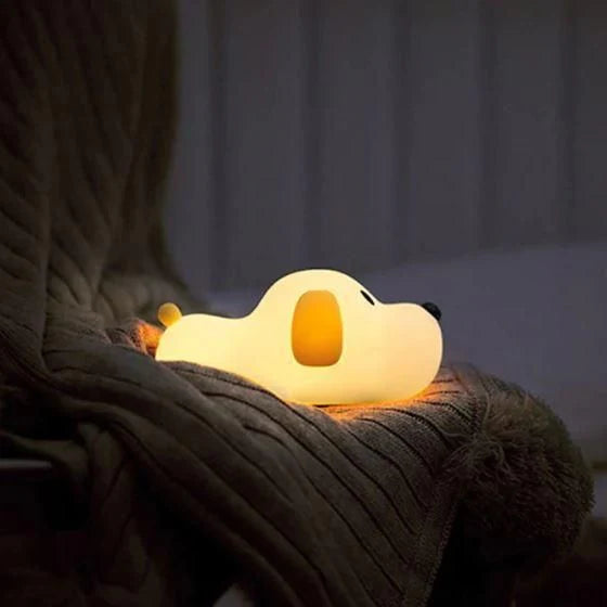 Silicone Sleeping Dog Lamp