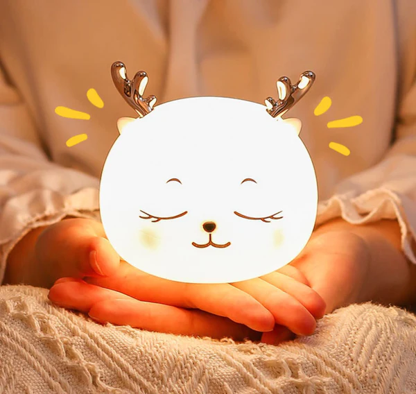 Silicone Sleeping Deer Lamp