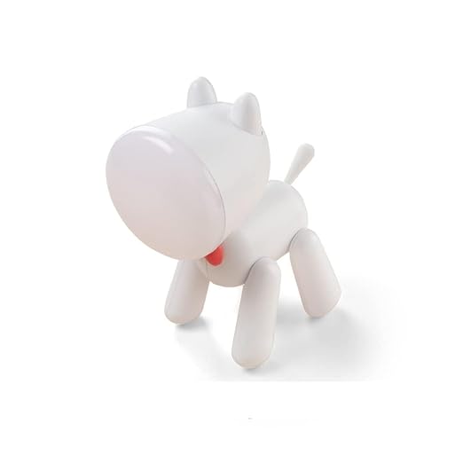 Puppy LED Desk Night Light Lamp with 360° Rotation  (White)