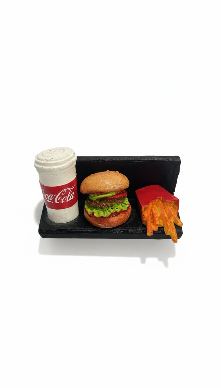 BURGER FRIES FRIDGE MAGNET