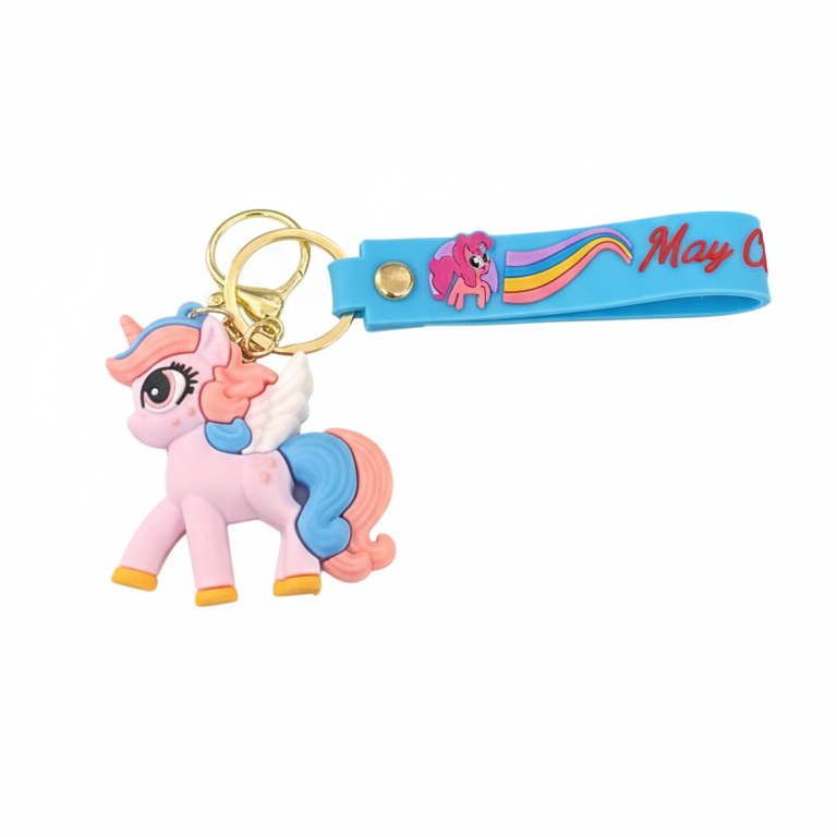 PINK UNICORN KEY CHAIN