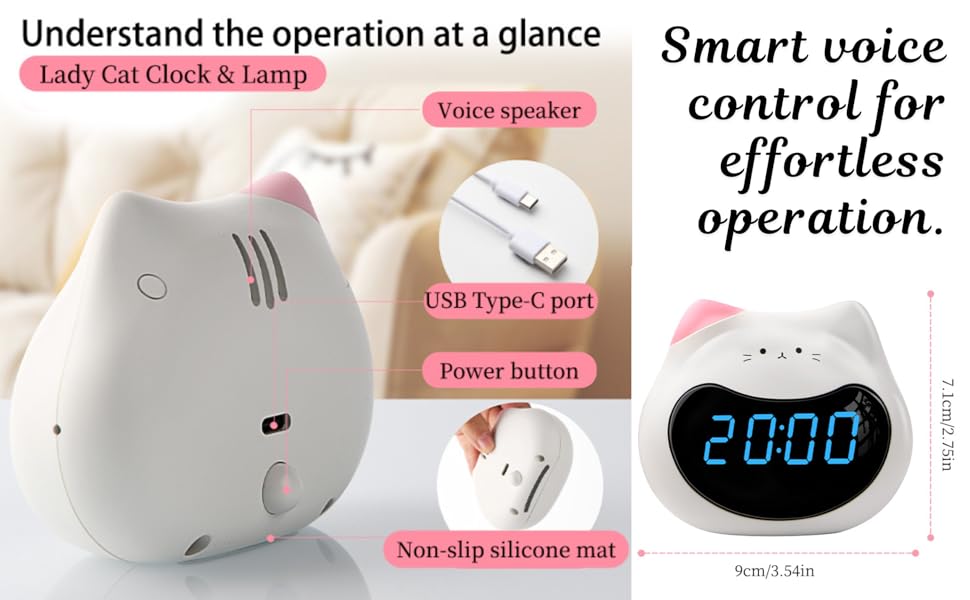Cat Digital Alarm Clock