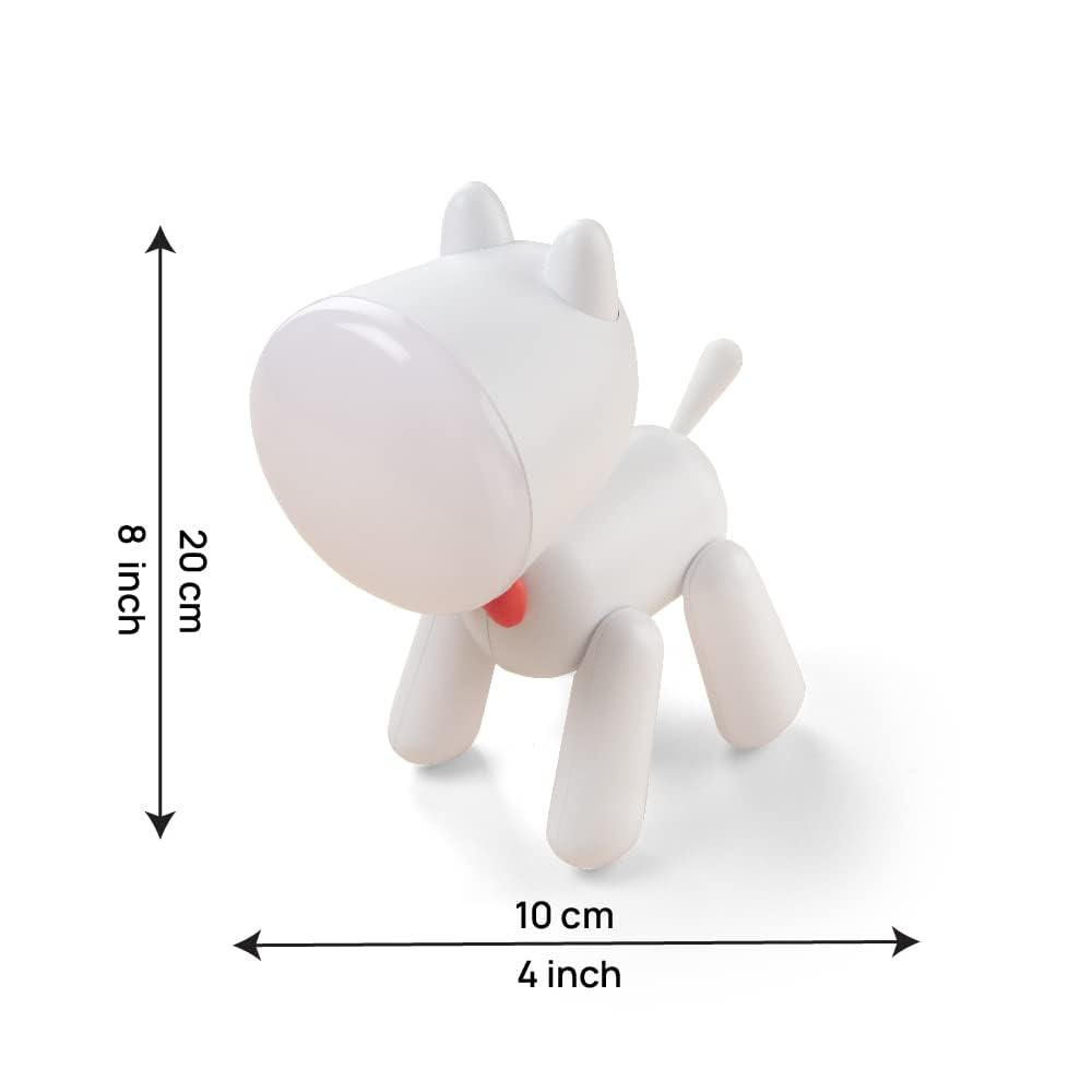Puppy LED Desk Night Light Lamp with 360° Rotation  (White)