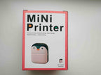 Pickitt Penguin Design Mini Portable Printer, Wireless Bluetooth Connectivity for Android & iOS System, Inkless Black and White Thermal Printer with Printing Paper Roll