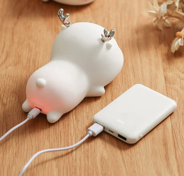 Silicone Sleeping Deer Lamp