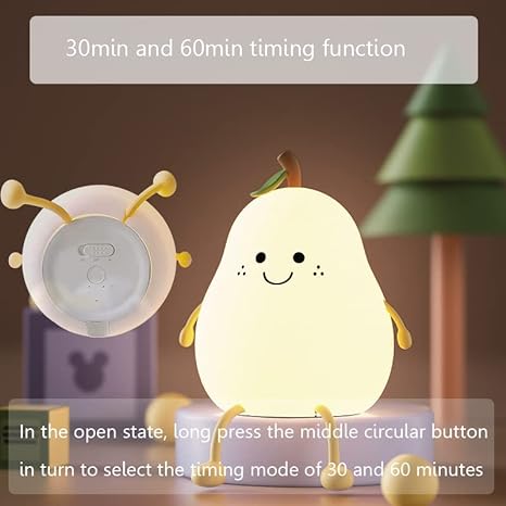 Cute Silicone Pear LED Night Lamp