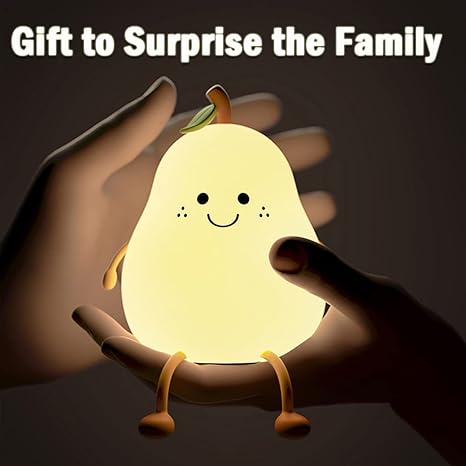 Cute Silicone Pear LED Night Lamp