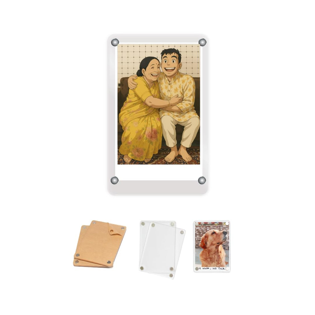 Acrylic Photo Frame Fridge Magnet Customized (2 sided /2 photos)