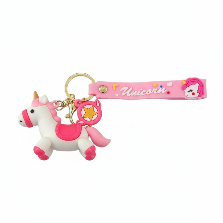 PINK UNICORN KEY CHAIN