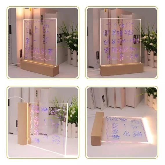 Luminious 3D Acrylic Writing DIY Board with 12 Pens