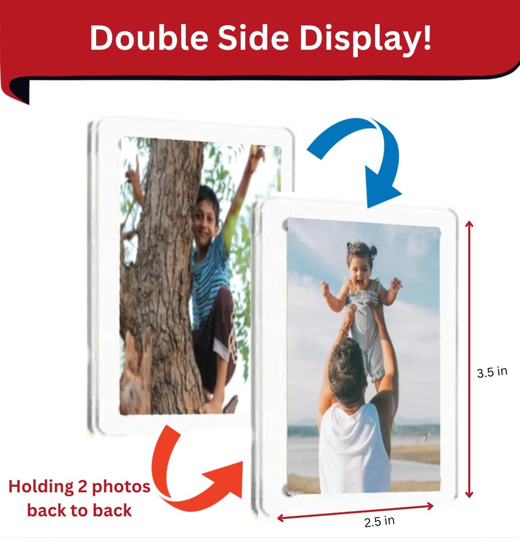 Acrylic Photo Frame Fridge Magnet Customized (2 sided /2 photos)