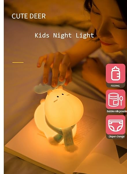 Reindeer Color Changing Rechargable Silicone Night Lamp