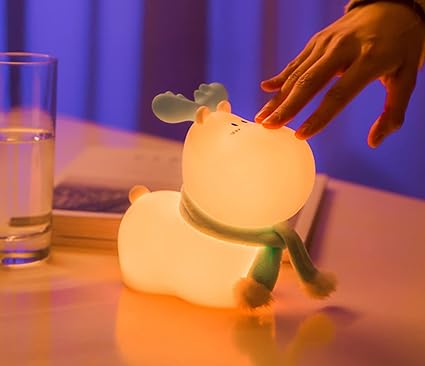 Reindeer Color Changing Rechargable Silicone Night Lamp