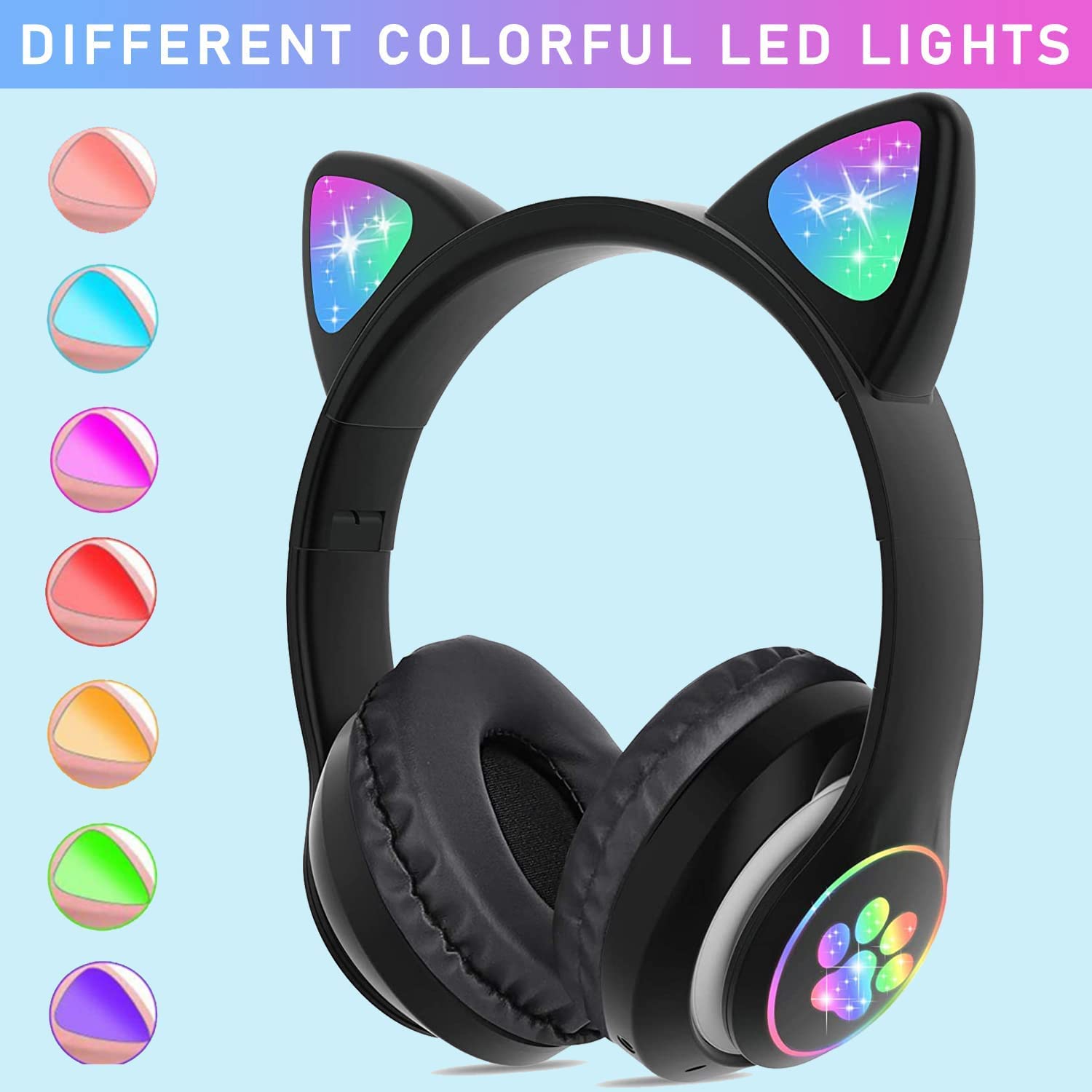 Wirelesses Meow Headphones (BLACK)