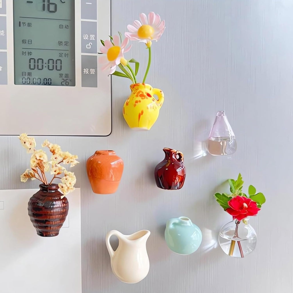 Flower Vase Fridge Magnet (Pack of 8)