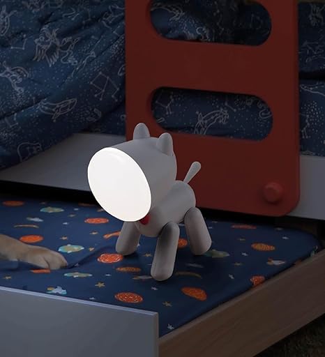 Puppy LED Desk Night Light Lamp with 360° Rotation  (White)