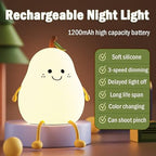 Cute Silicone Pear LED Night Lamp