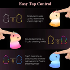Unicorn Touch Rechargeable Colour Changing Silicone Lamp (Pink)
