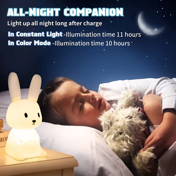 Cute Silicone Bunny Night Light