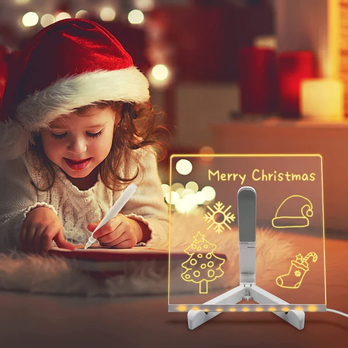 3D Acrylic Writing Board with Pen & Lig