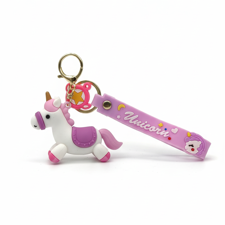 PURPLE UNICORN KEY CHAIN