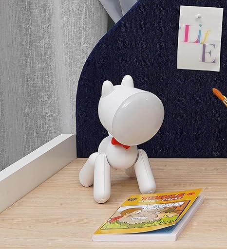 Puppy LED Desk Night Light Lamp with 360° Rotation  (White)