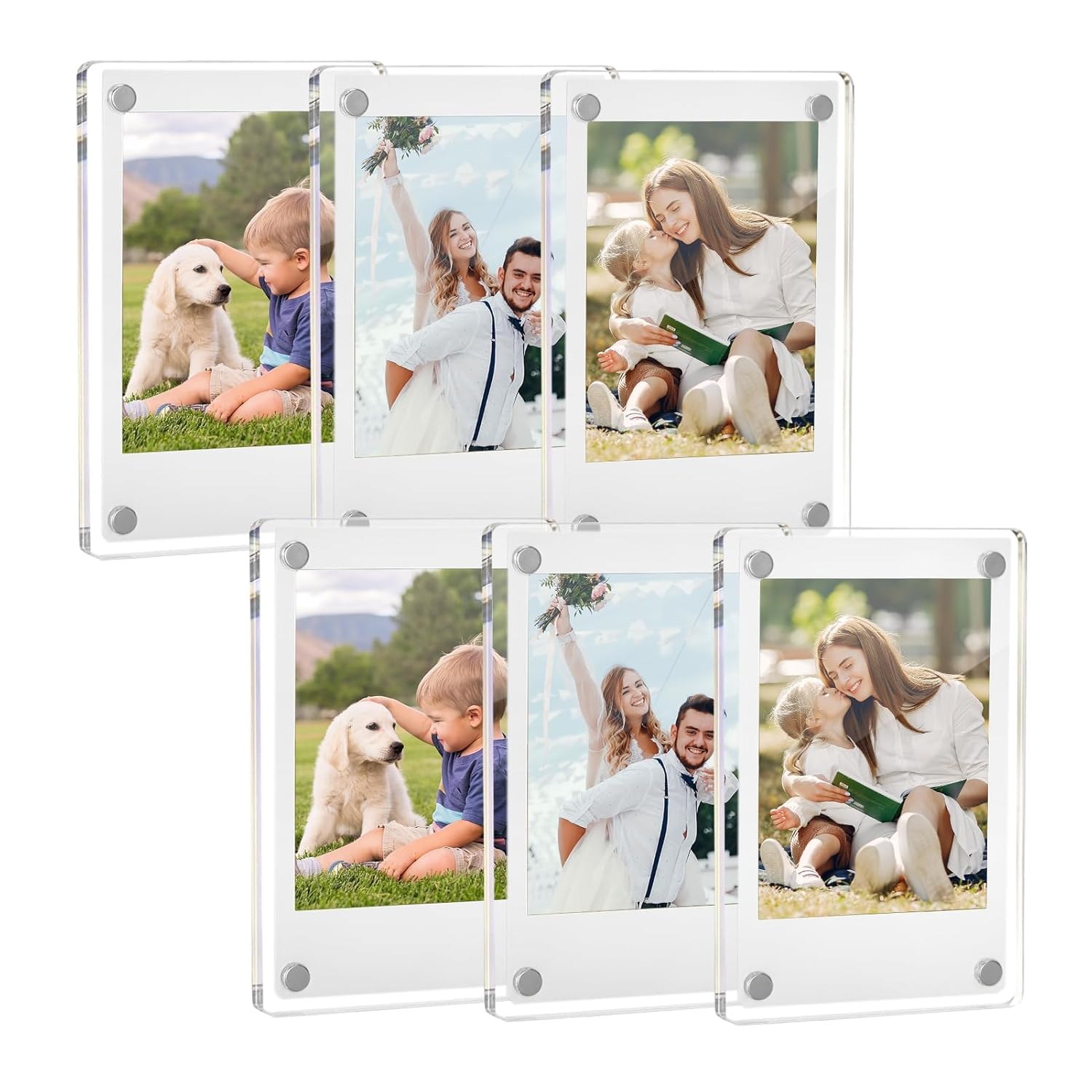 Acrylic Photo Frame Fridge Magnet Customized (2 sided /2 photos)