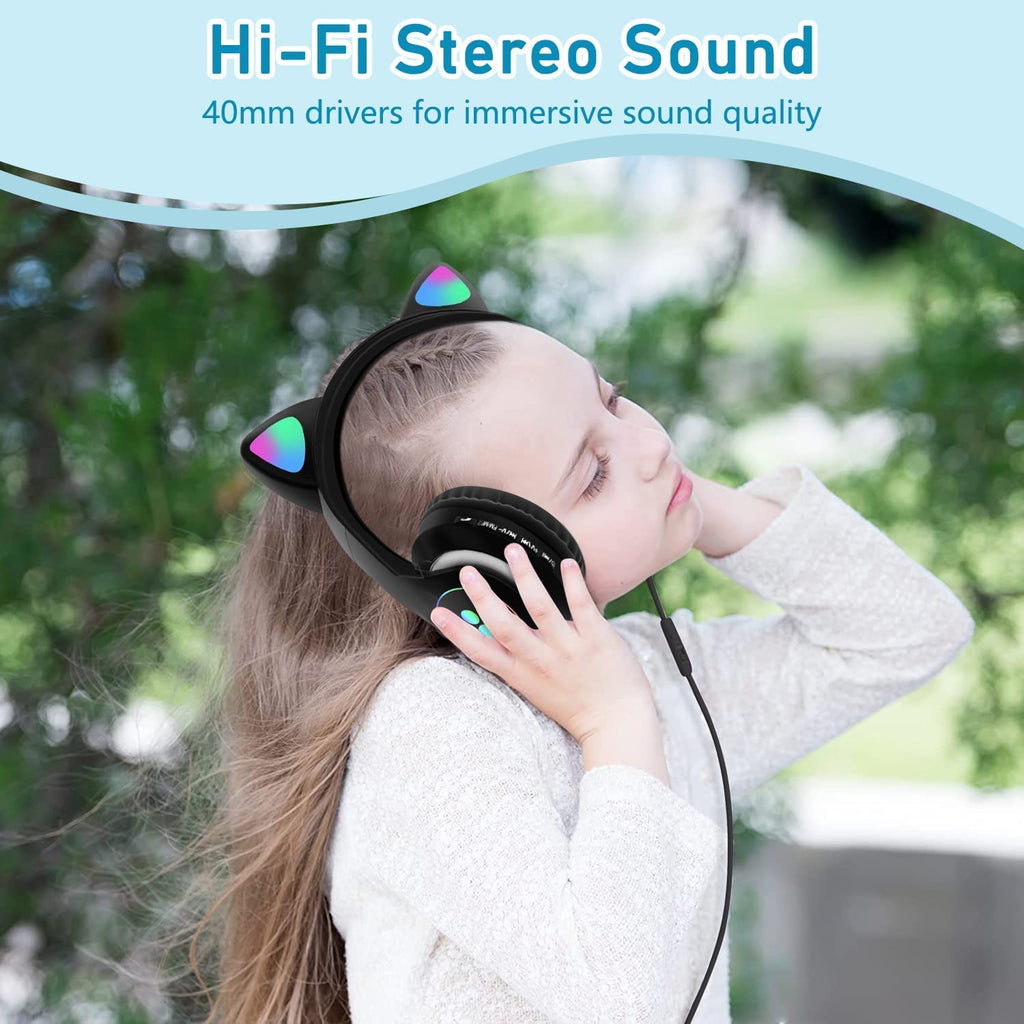 Wirelesses Meow Headphones (BLACK)