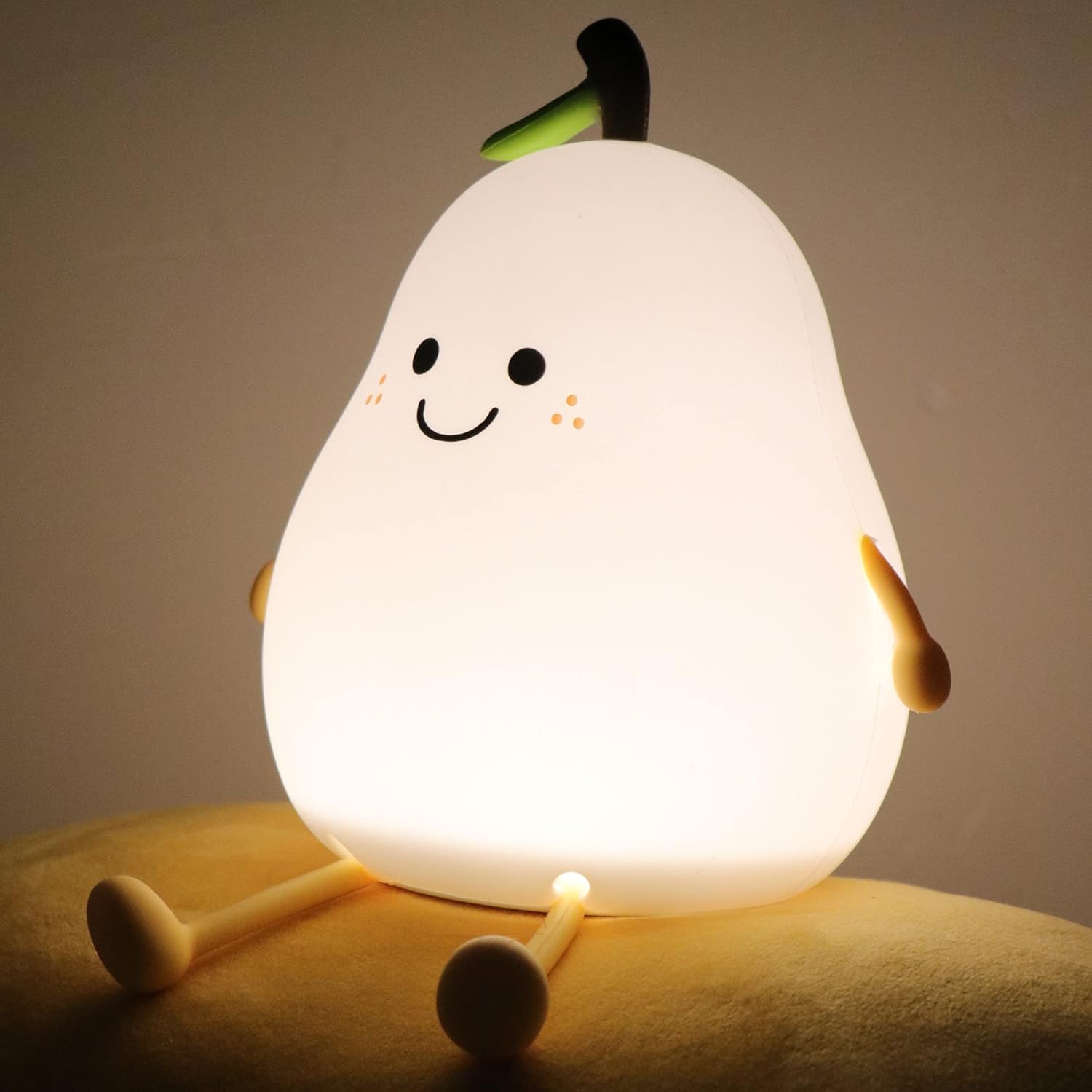 Cute Silicone Pear LED Night Lamp