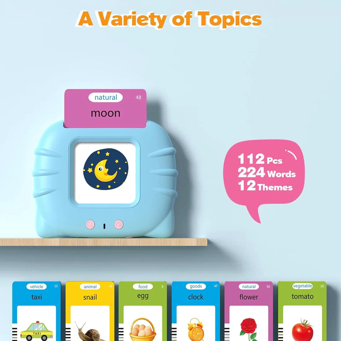 Smart Word Learning toy for Kids – 520 Talking Flash Cards with Music & Fun Learning