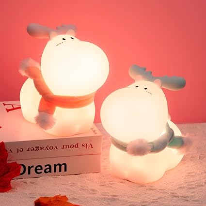 Reindeer Color Changing Rechargable Silicone Night Lamp