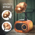 Retro Charm Bluetooth Gramophone Speaker – Vintage Elegance Meets Modern Sound!