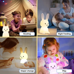 Cute Silicone Bunny Night Light