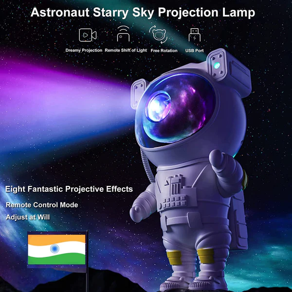 Starry  Astronaut Star Projector Galaxy Night Light