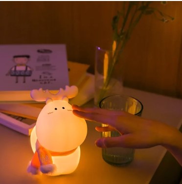 Reindeer Color Changing Rechargable Silicone Night Lamp