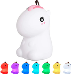 Unicorn Touch Rechargeable Colour Changing Silicone Lamp (Pink)
