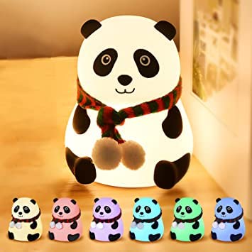 Cute Panda Silicon Night Lamp 7 Colour Changing Light
