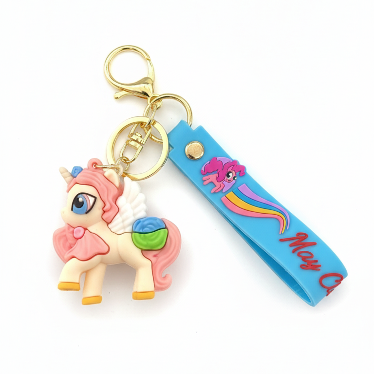 RAINBOW  UNICORN KEY CHAIN